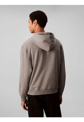 Buzo Gris Con Capucha De Corte Regular Calvin Klein
