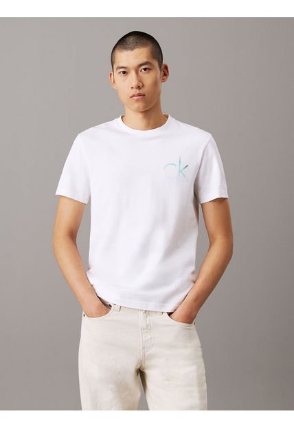 Camiseta Blanca Con Logo Calvin Klein