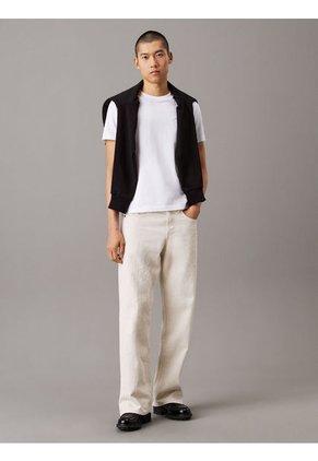 Camiseta Blanca Con Logo Calvin Klein