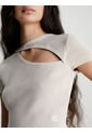 Top Con Abertura Mujer Beige Calvin Klein de Calvin Klein