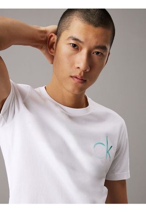 Camiseta Blanca Con Logo Calvin Klein