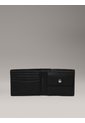 Billetera Negra De Cuero Con Monograma En Relieve Calvin Klein de Calvin Klein