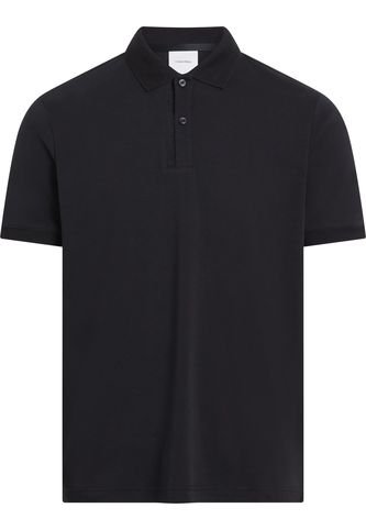 Polo Negro Con Logotipo En El Pliegue De Botones Calvin Klein Calvin Klein