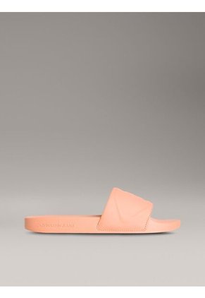 Sandalias Beige Con Monograma En Relieve Calvin Klein