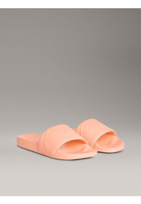 Sandalias Beige Con Monograma En Relieve Calvin Klein