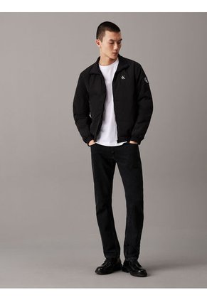 Chaqueta Negra De Nailon Acolchado Con Cremallera Calvin Klein