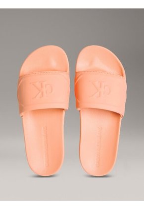 Sandalias Beige Con Monograma En Relieve Calvin Klein