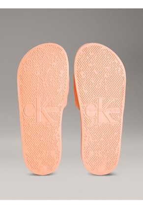 Sandalias Beige Con Monograma En Relieve Calvin Klein