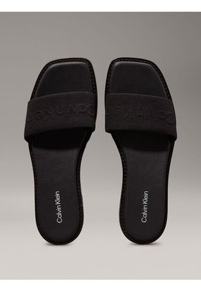Sandalias Negro De Lona Calvin Klein