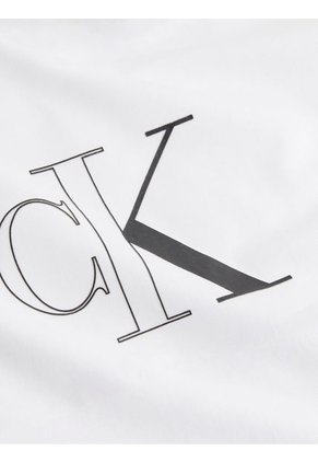 Camiseta Blanca Con Monograma Delineado Calvin Klein