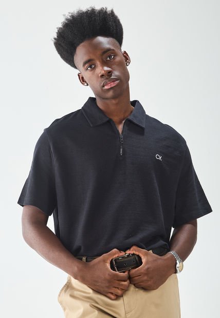 Polo Negro Calvin Klein