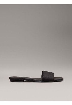 Sandalias Negro De Jacquard Con Logo Calvin Klein