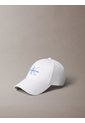 Gorra Blanca De Algodón Con Monograma Bordado Calvin Klein de Calvin Klein