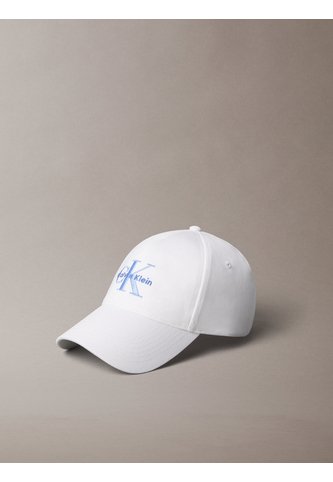 Gorra Blanca De Algodón Con Monograma Bordado Calvin Klein Calvin Klein