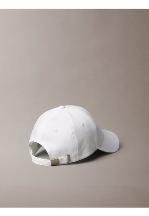 Gorra Blanca De Algodón Con Monograma Bordado Calvin Klein