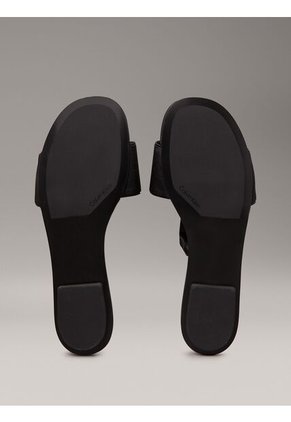 Sandalias Negro De Jacquard Con Logo Calvin Klein