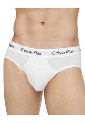 3 Pack De Calzoncillo Blanco Algodón Hip Brief Calvin Klein