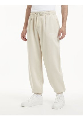 Jogger Beige Holgado De Algodón Orgánico Calvin Klein