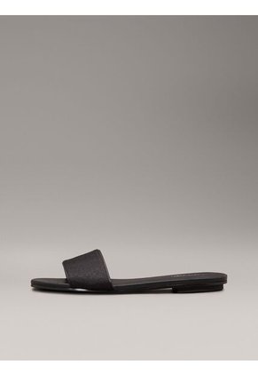 Sandalias Negro De Jacquard Con Logo Calvin Klein