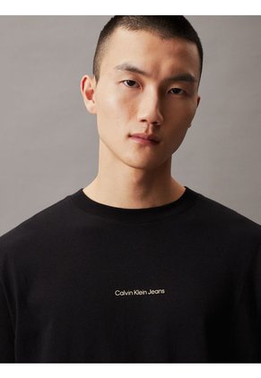Camiseta Negra En Algodón Para Hombre Calvin Klein