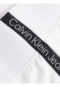 Shorts De Ciclista De Punto Milano Blanco Mujer Blanco Calvin Klein de Calvin Klein
