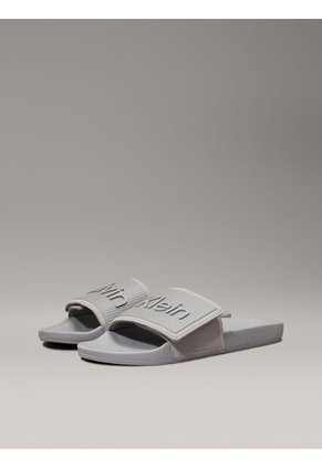 Sandalias Gris Con Velcro Calvin Klein