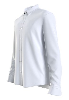 Camisa Slim De Algodón Blanco Calvin Klein