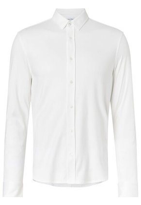 Camisa Slim De Algodón Blanco Calvin Klein