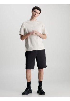 Bermuda Negra De Chándal Con Logo Calvin Klein