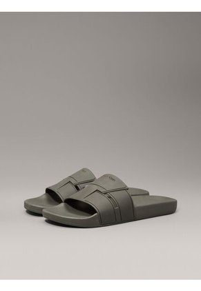 Sandalias Verde Con Logotipo Calvin Klein