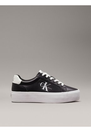 Tenis Multicolor De Plataforma De Cuero Calvin Klein