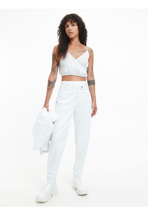 Crop Top Gris Con Logo Para Mujer Calvin Klein