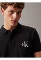 Polo Negro Con Monograma Calvin Klein de Calvin Klein