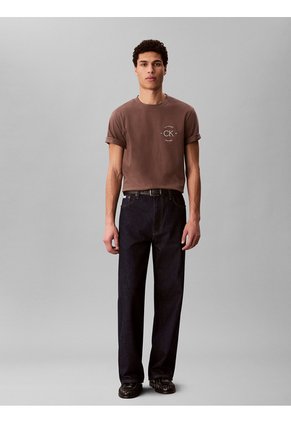 Camiseta Chocolate Con Estampado Gráfico Calvin Klein