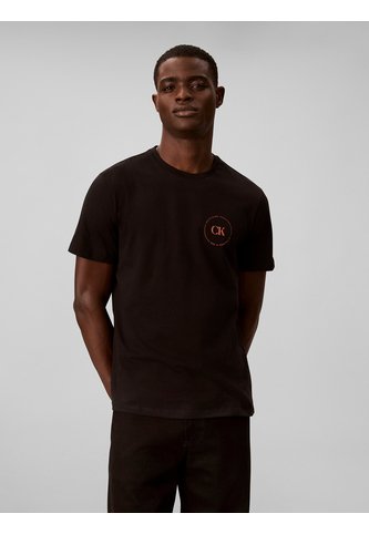 Camiseta Negra Con Gráfico De Logo Circular Calvin Klein Calvin Klein