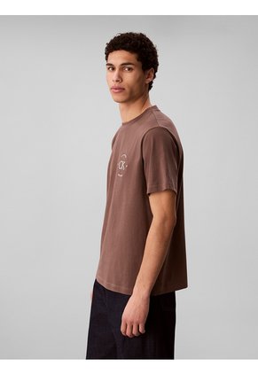 Camiseta Chocolate Con Estampado Gráfico Calvin Klein