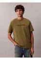 Camiseta Verde Con Logo En Relieve Calvin Klein de Calvin Klein