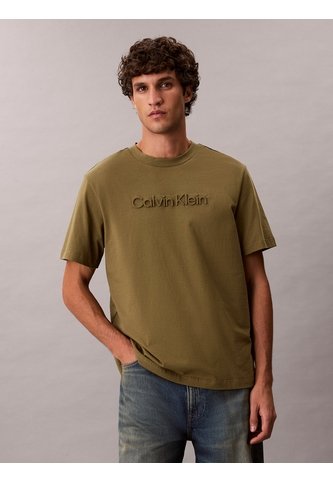 Camiseta Verde Con Logo En Relieve Calvin Klein Calvin Klein