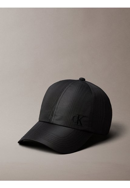 Gorra Negra Con Bordado Monograma Calvin Klein