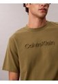 Camiseta Verde Con Logo En Relieve Calvin Klein de Calvin Klein