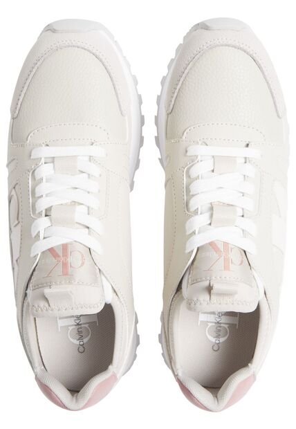 Tenis Beige Runner De Plataforma Calvin Klein