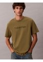 Camiseta Verde Con Logo En Relieve Calvin Klein de Calvin Klein