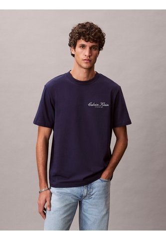 Camiseta Azul Con Logo Gráfico Calvin Klein Calvin Klein