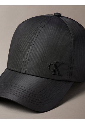 Gorra Negra Con Bordado Monograma Calvin Klein