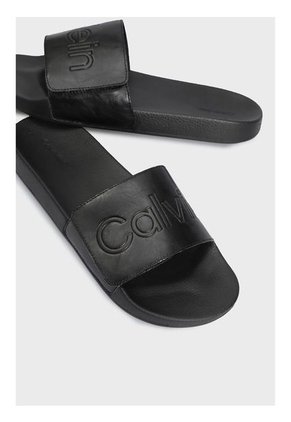 Sandalias Negro Ajustables Con Velcro Calvin Klein