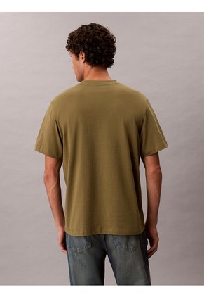 Camiseta Verde Con Logo En Relieve Calvin Klein