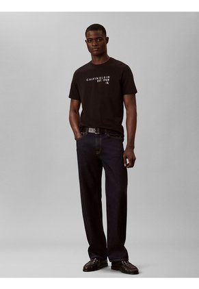 Camiseta Negra Con Gráfico De Logo Calvin Klein