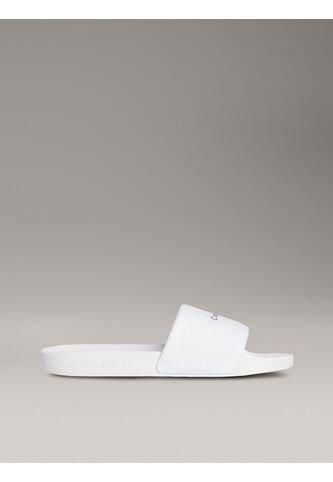 Sandalias Blanco Slide Con Monograma Calvin Klein Calvin Klein