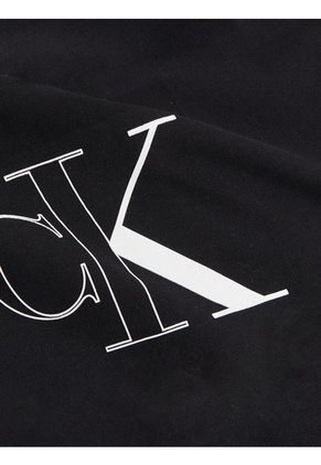 Camiseta Negra Con Monograma Delineado Calvin Klein