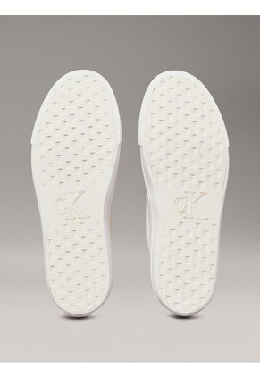 Tenis Blanco De Lona Con Plataforma Calvin Klein